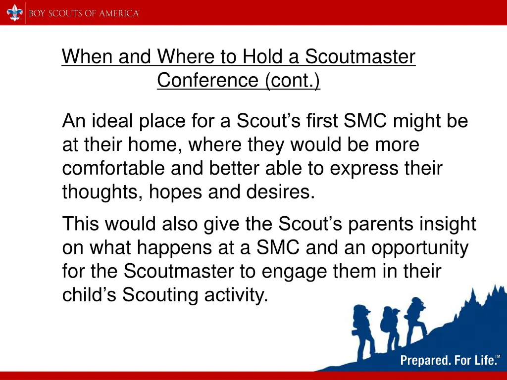 when and where to hold a scoutmaster conference 3