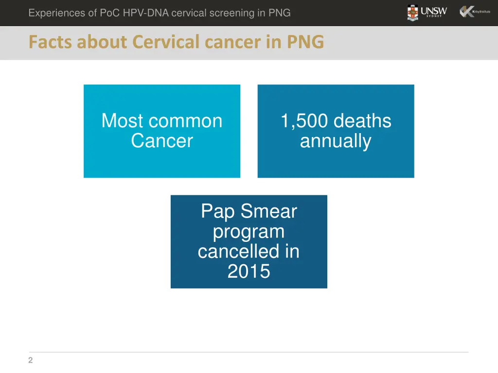 experiences of poc hpv dna cervical screening