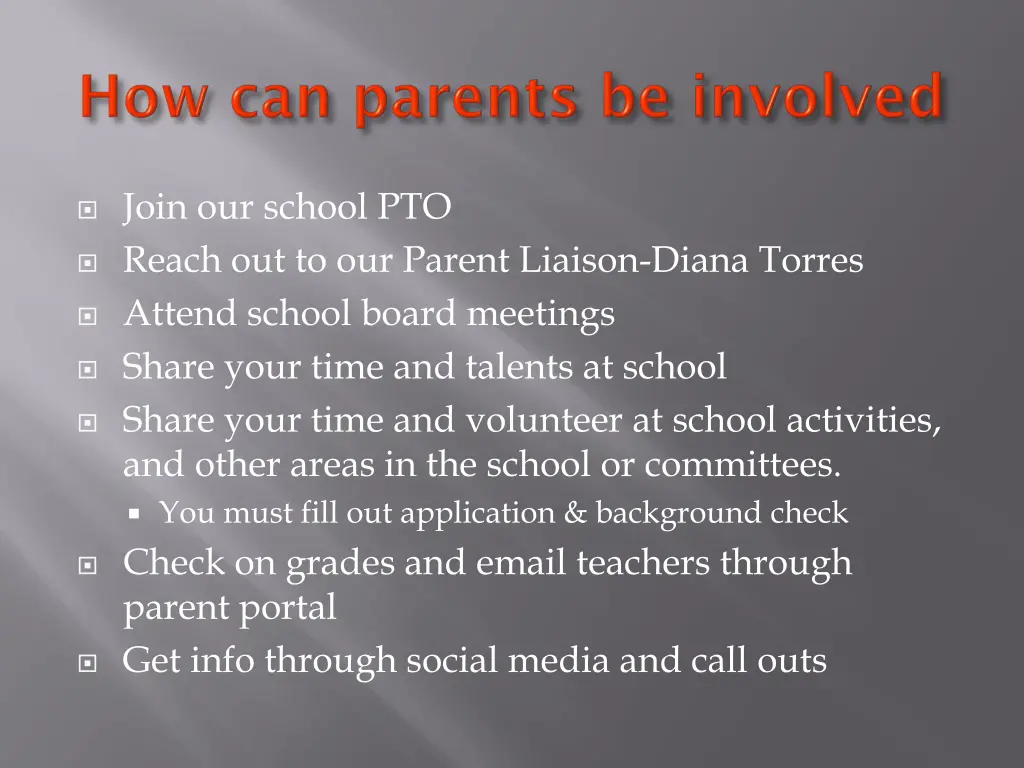 join our school pto reach out to our parent