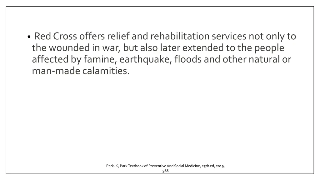 red cross offers relief and rehabilitation