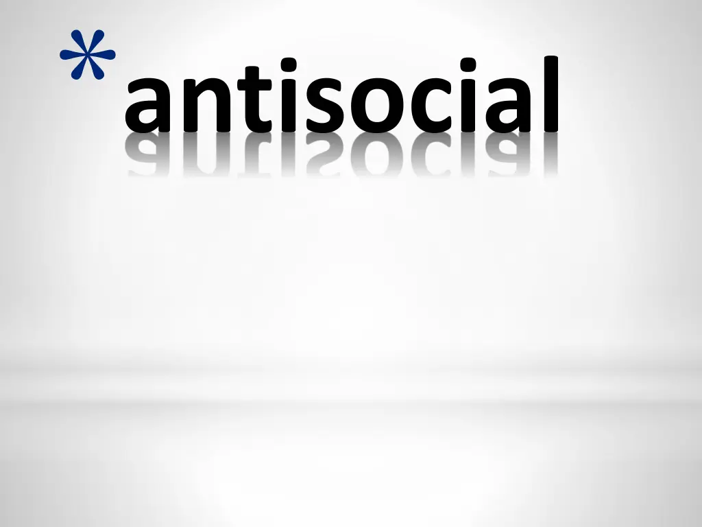 antisocial