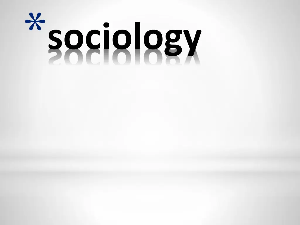 sociology