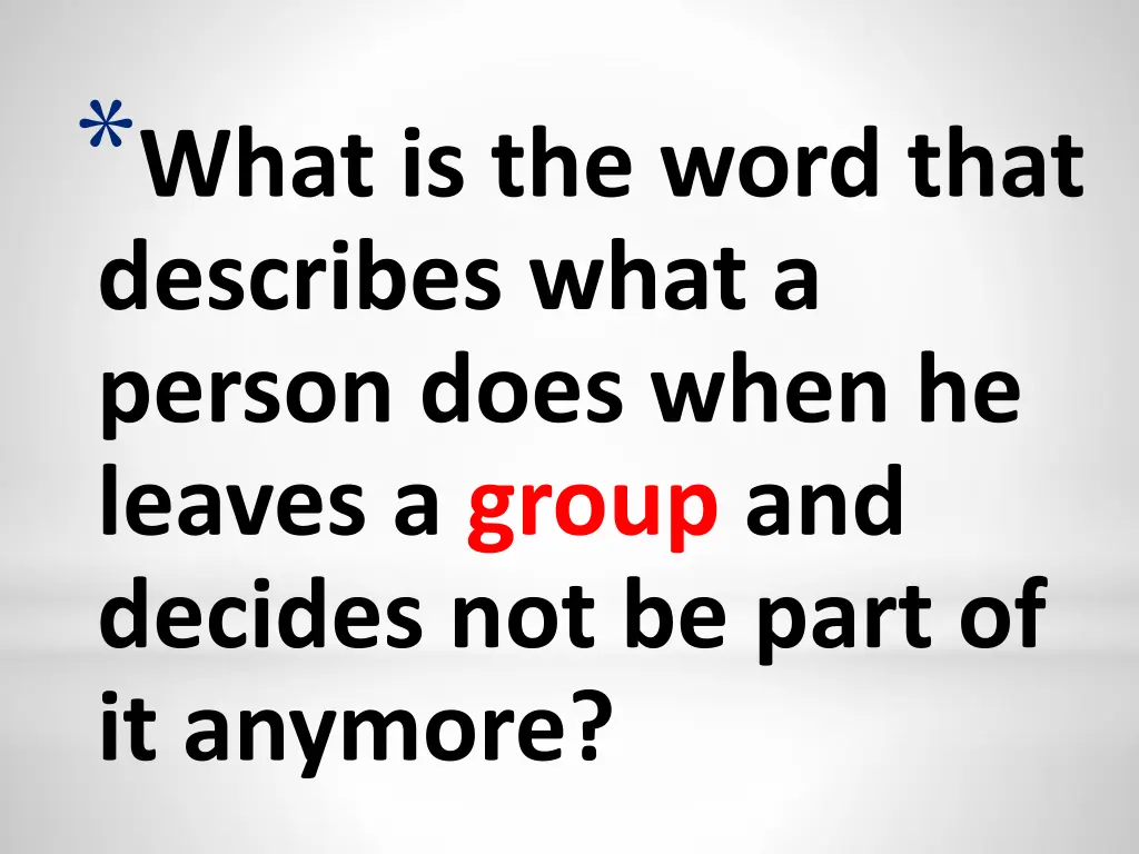 what is the word that describes what a person