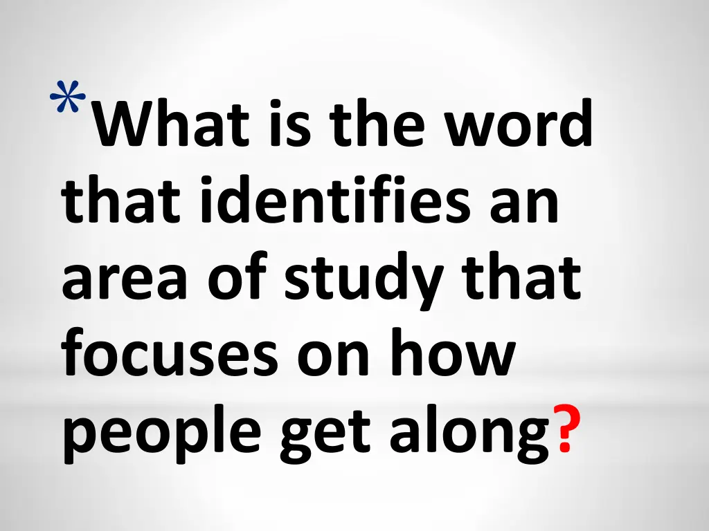 what is the word that identifies an area of study