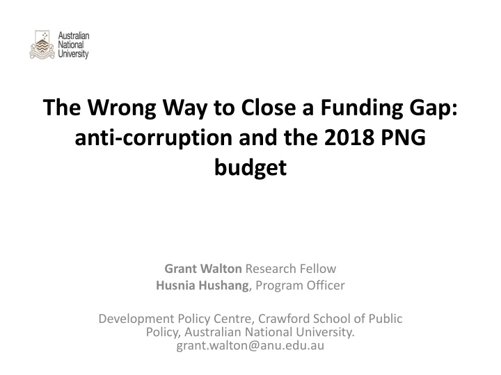 the wrong way to close a funding gap anti