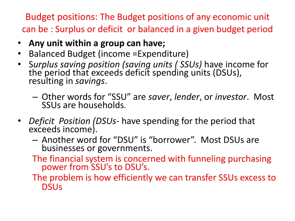 budget positions the budget positions