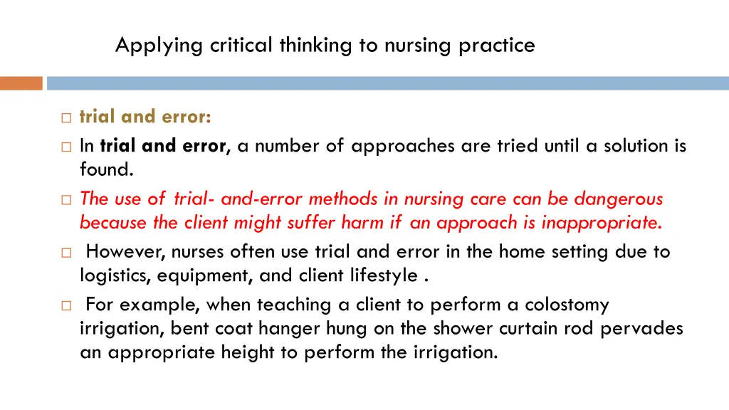 applying critical thinking to nursing practice 2