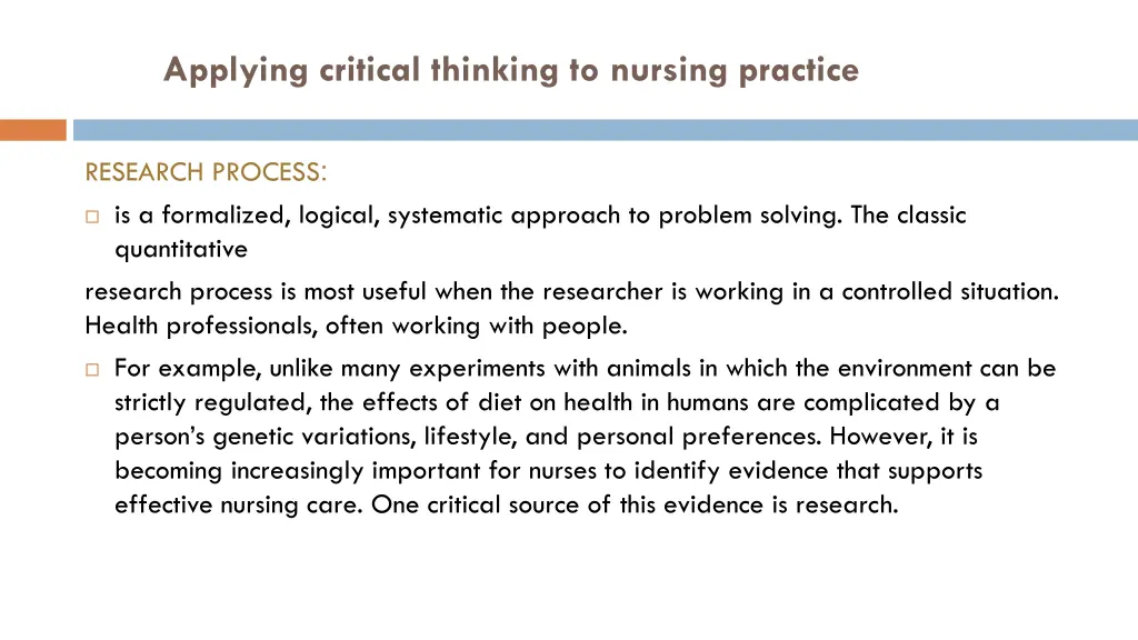 applying critical thinking to nursing practice 5