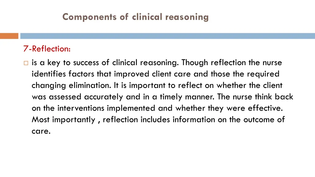 components of clinical reasoning 6