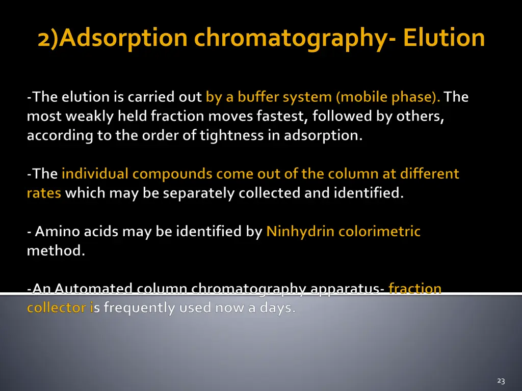 2 adsorption chromatography elution