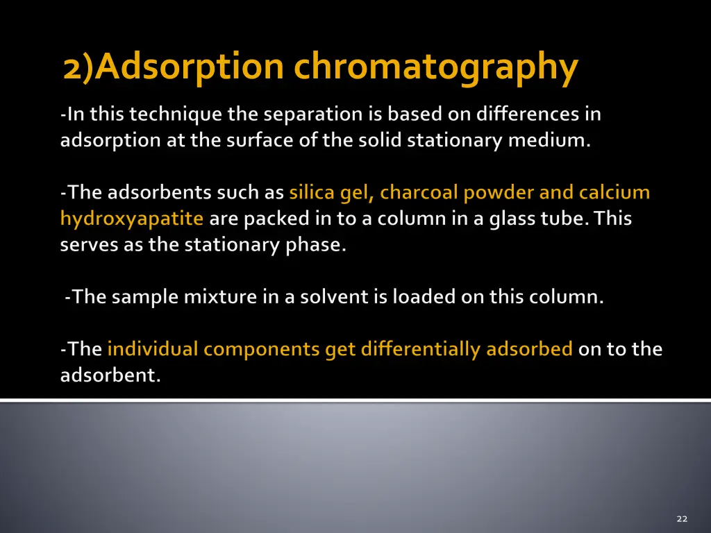 2 adsorption chromatography