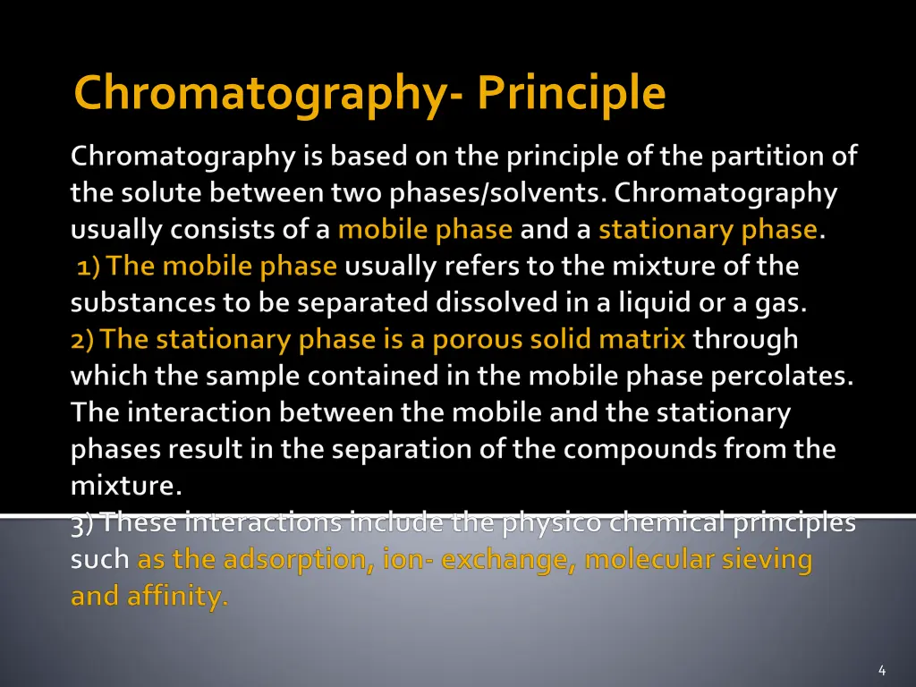 chromatography principle