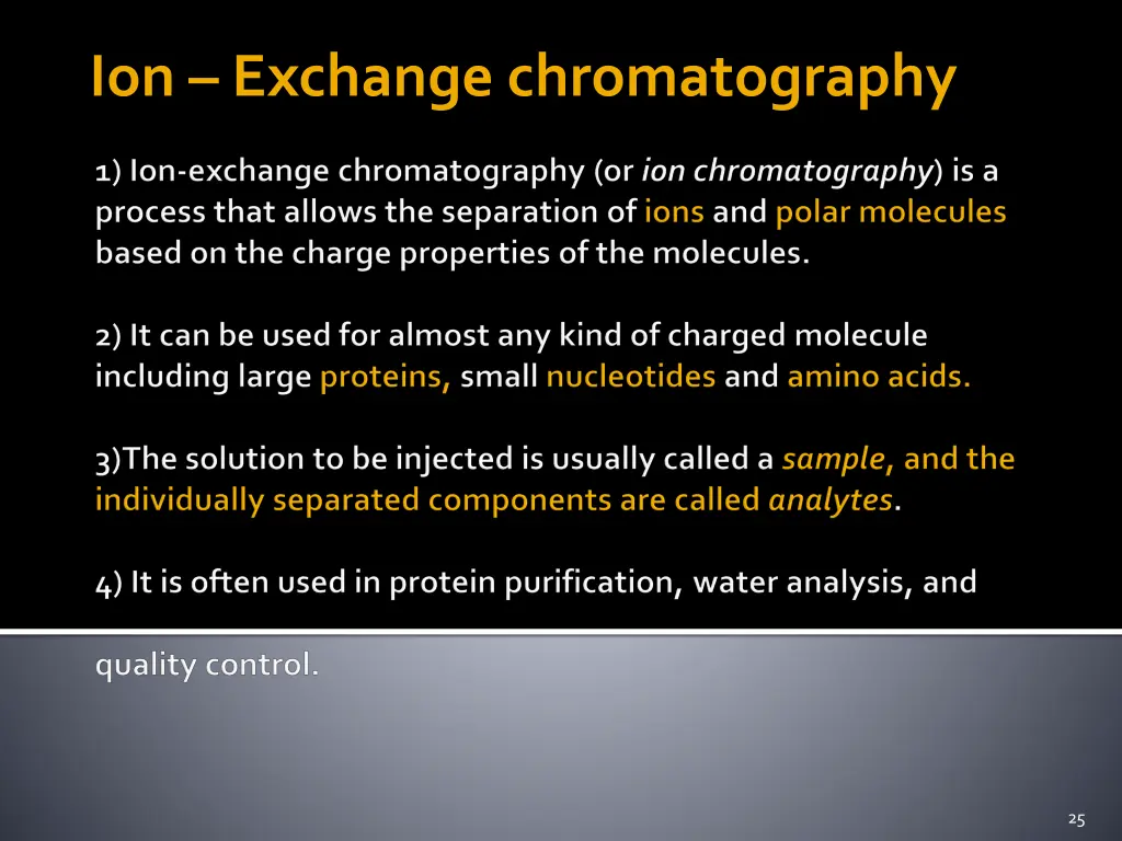 ion exchange chromatography