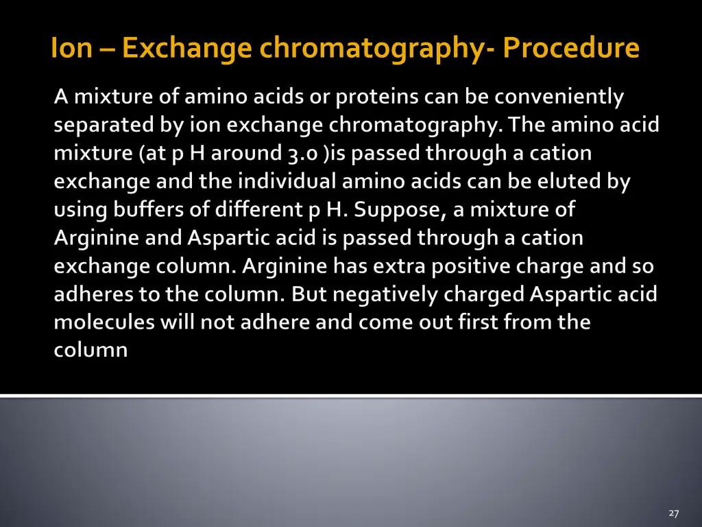 ion exchange chromatography procedure