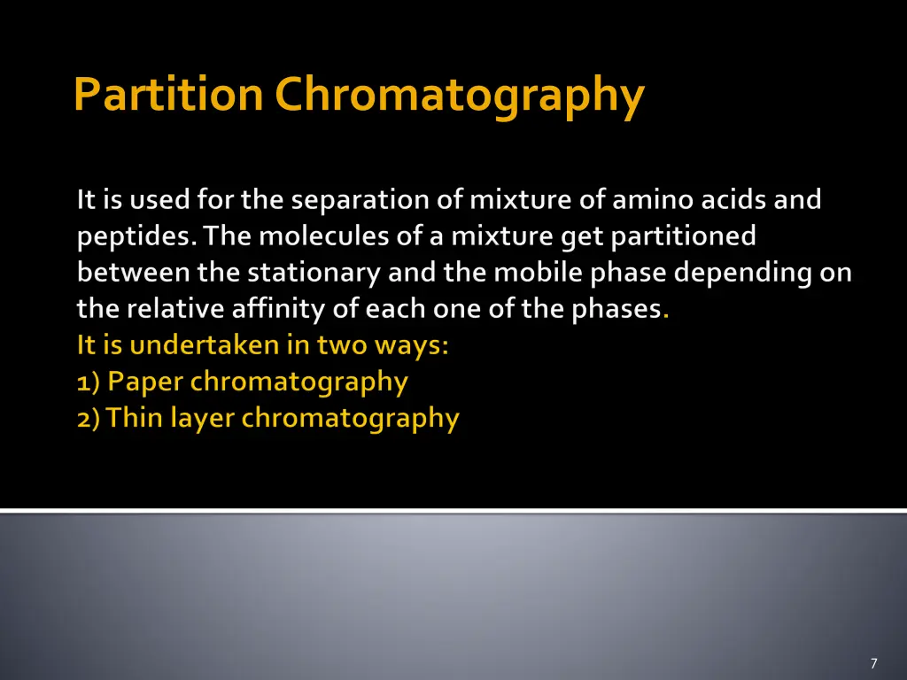 partition chromatography