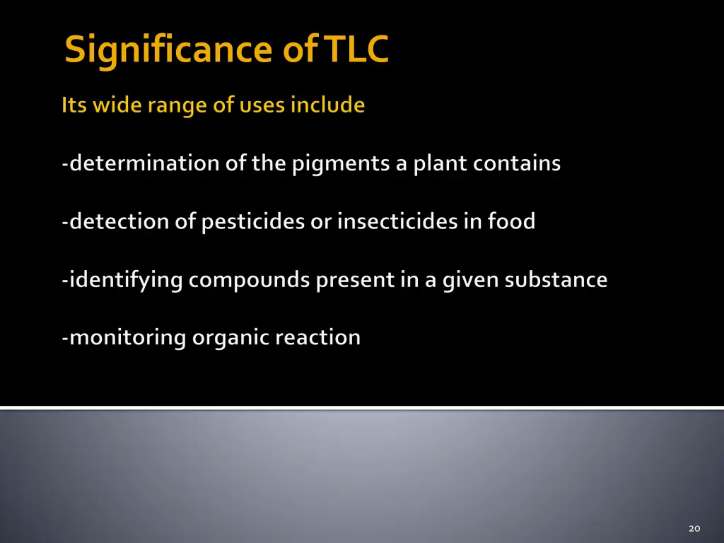 significance of tlc