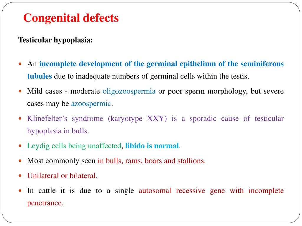 congenital defects