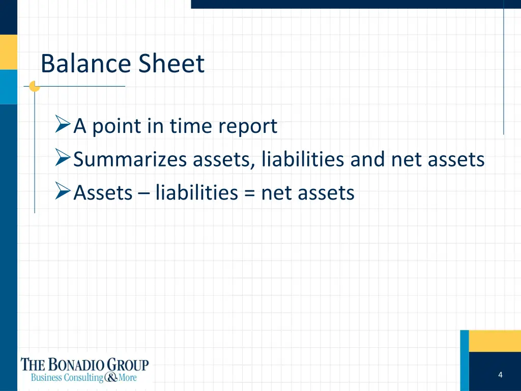 balance sheet