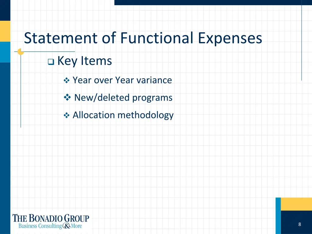 statement of functional expenses