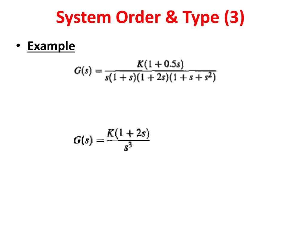 system order type 3