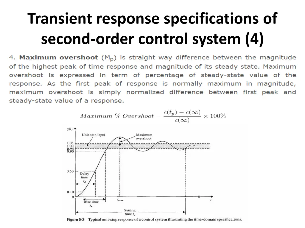 transient response specifications of second order 3