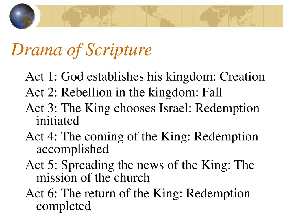 drama of scripture