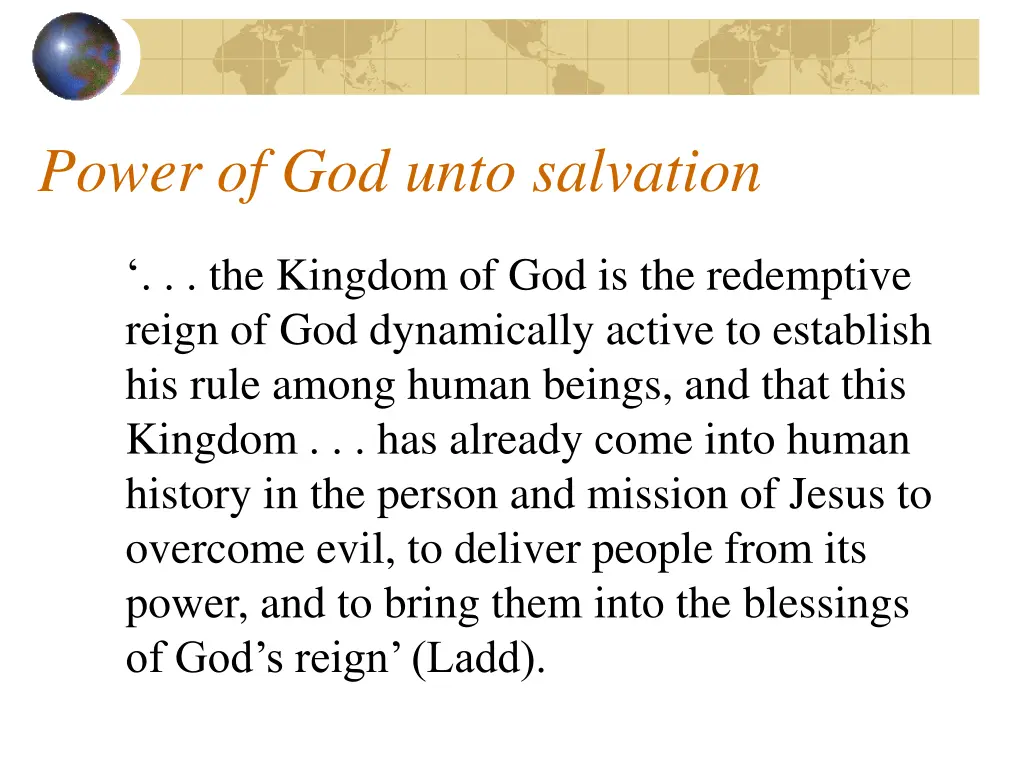 power of god unto salvation