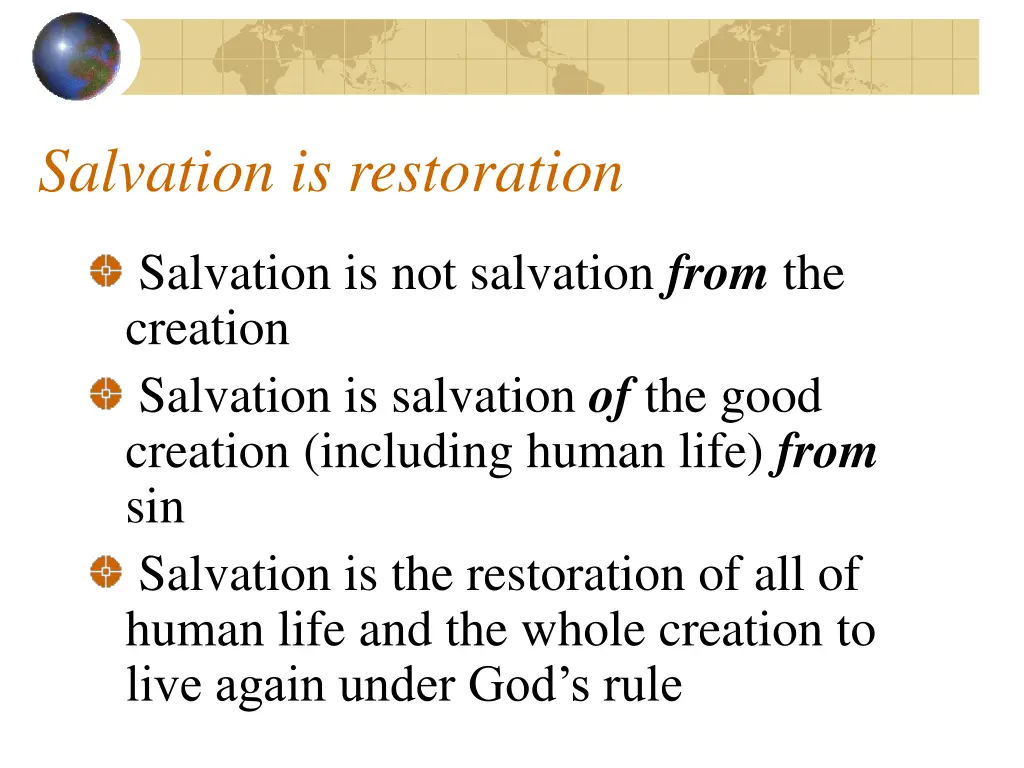 salvation is restoration