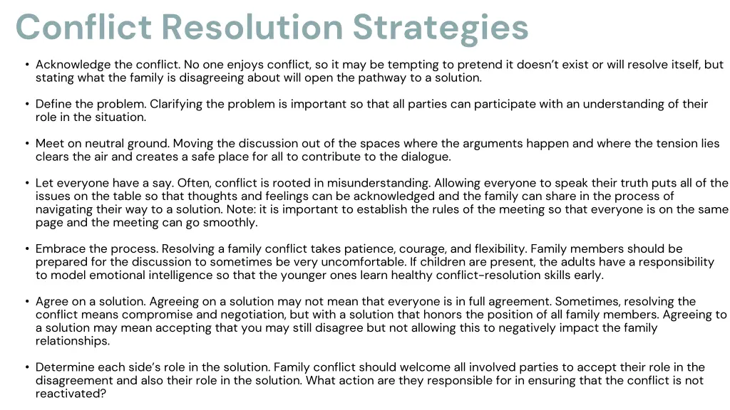 conflict resolution strategies