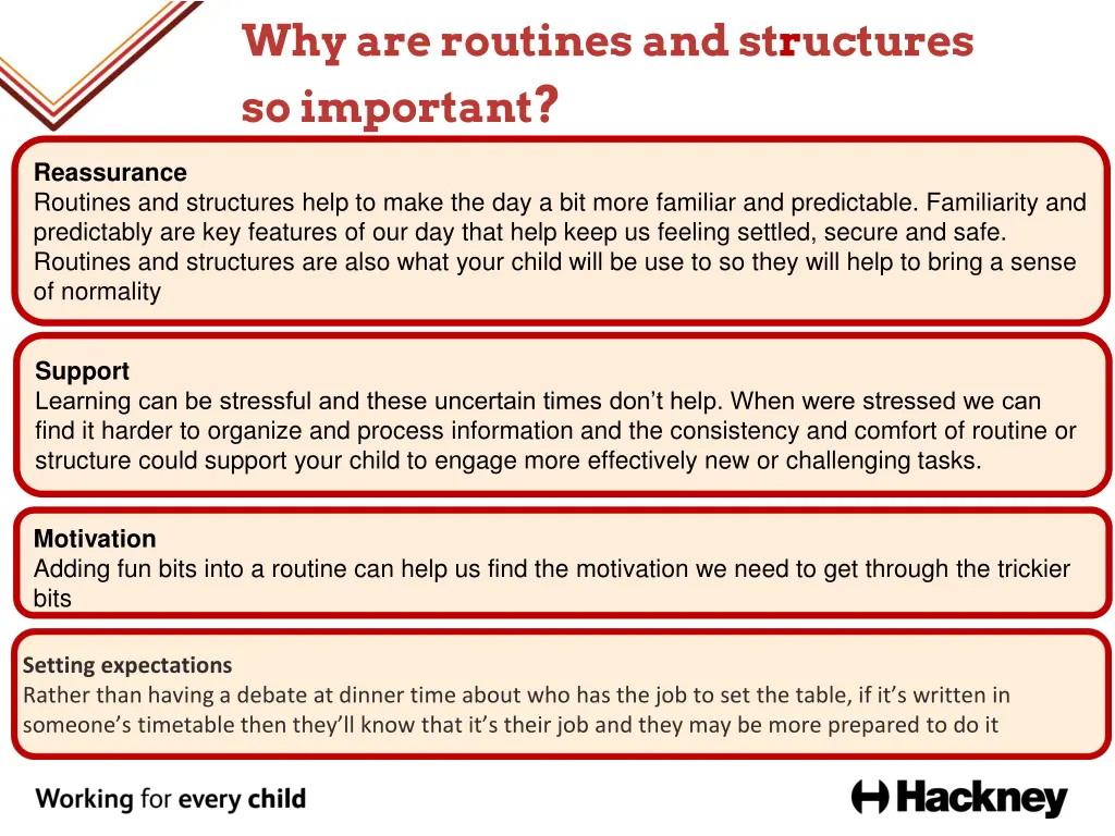 why are routines and structures so important