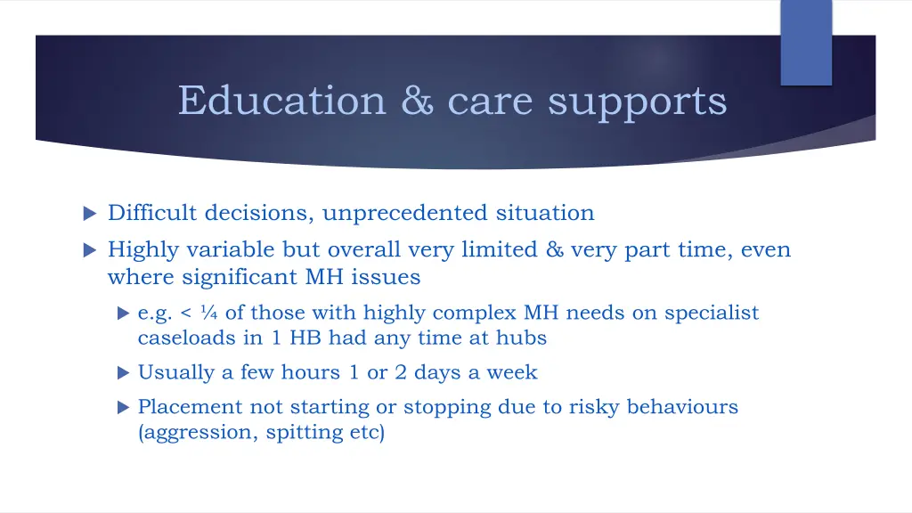 education care supports