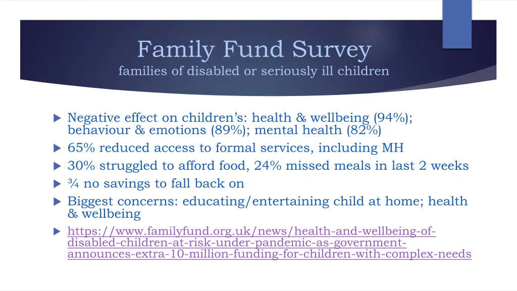 family fund survey families of disabled