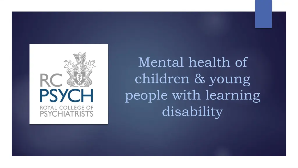 mental health of children young people with