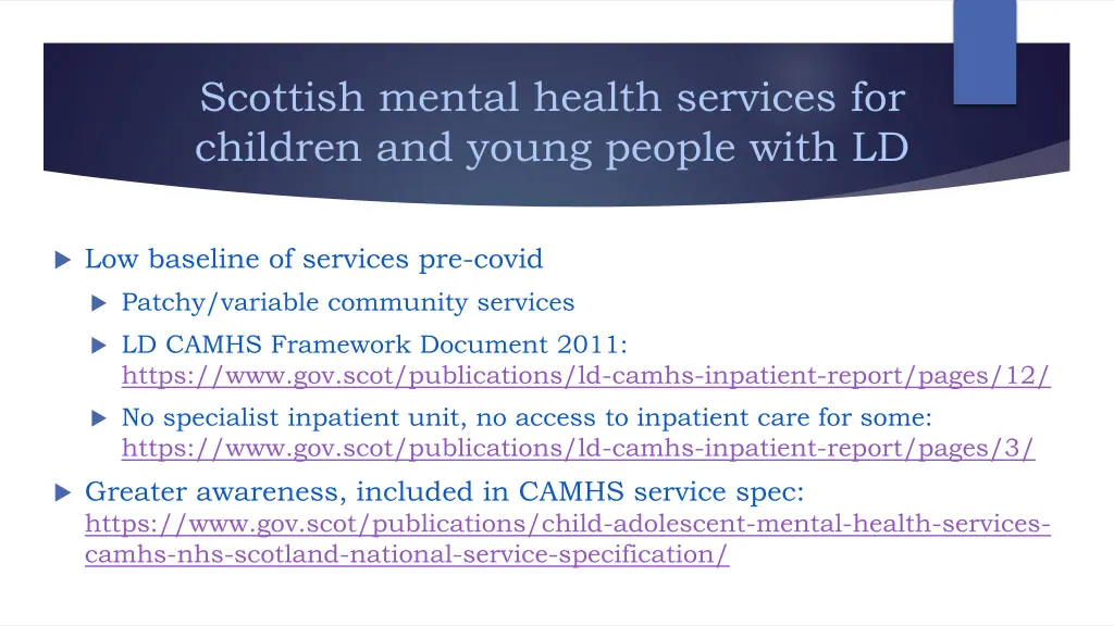 scottish mental health services for children