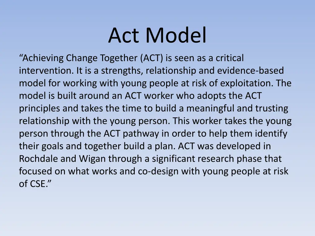 act model