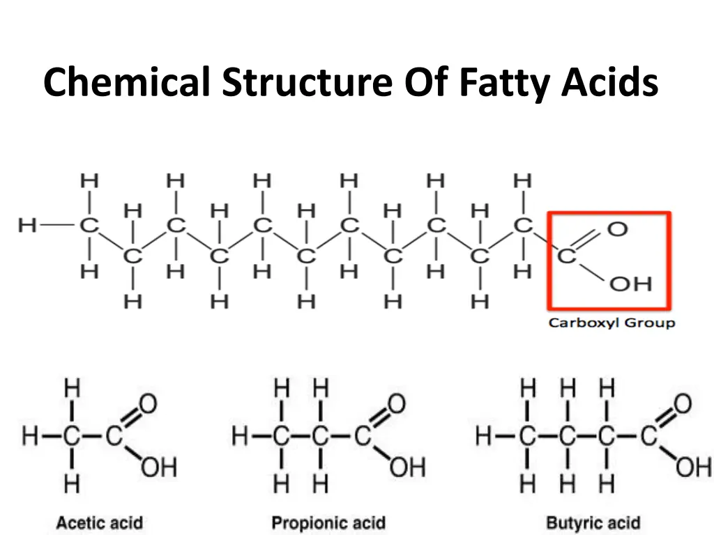 chemical structure of fatty acids