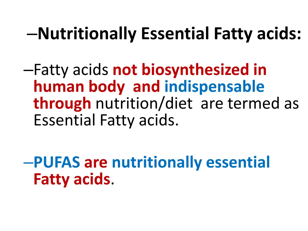 nutritionally essential fatty acids 1