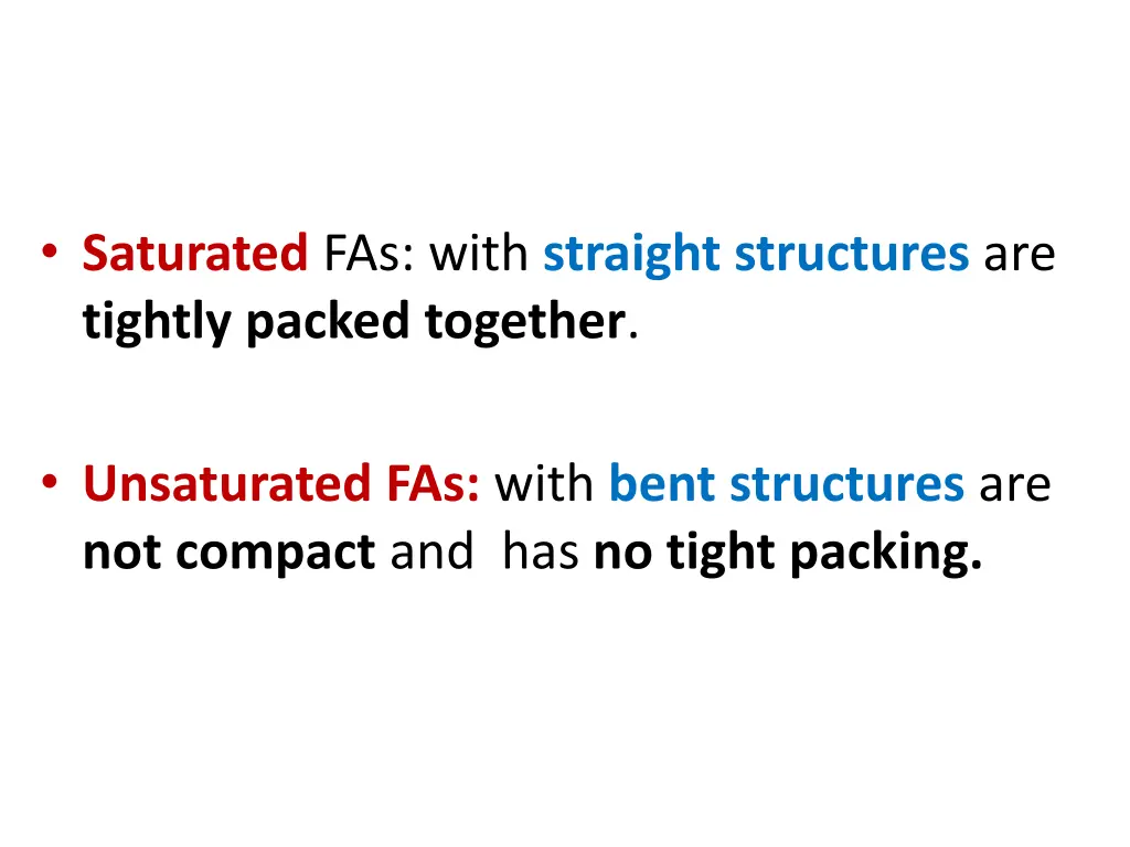 saturated fas with straight structures