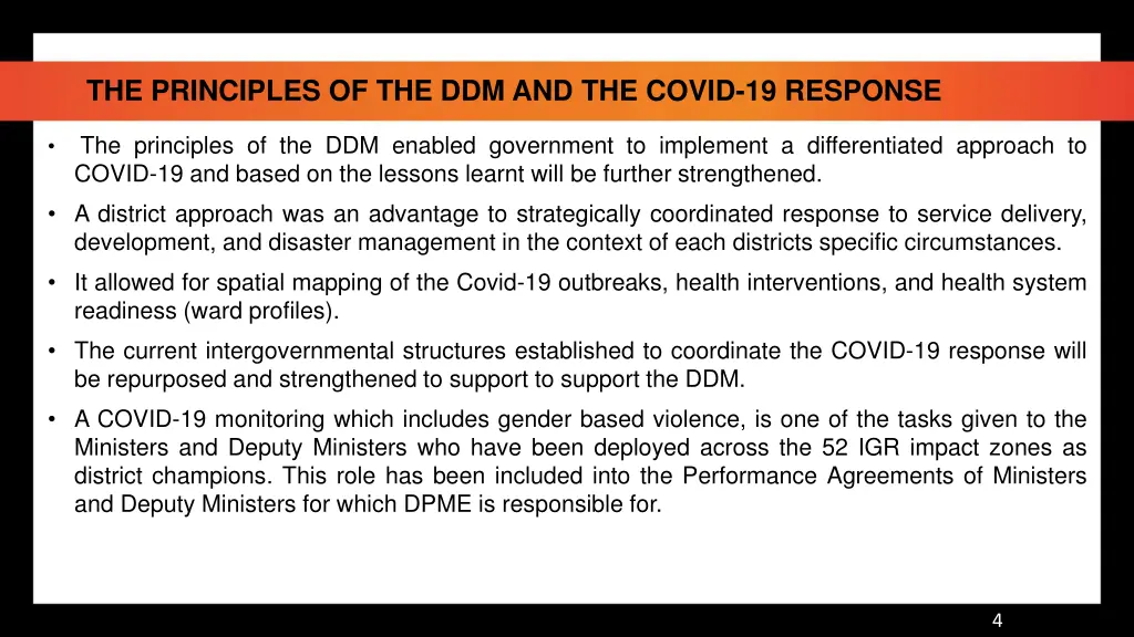 the principles of the ddm and the covid