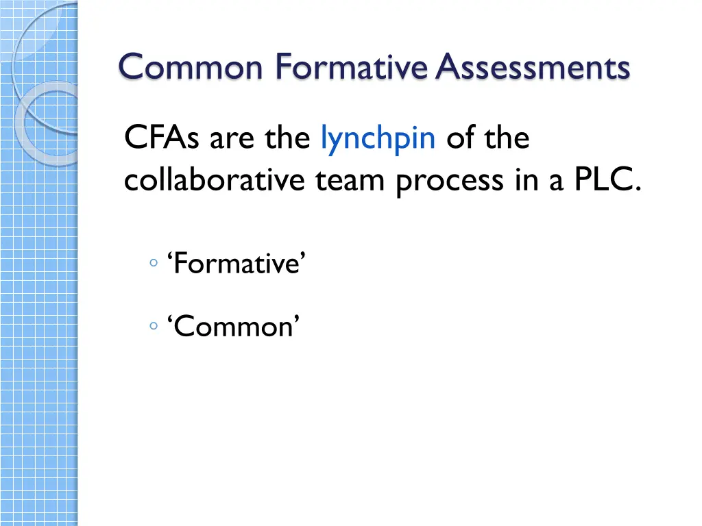 common formative assessments