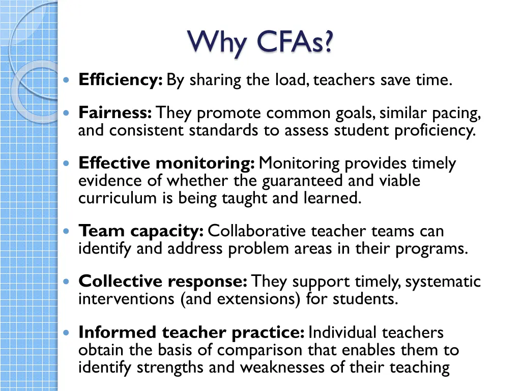 why cfas 1