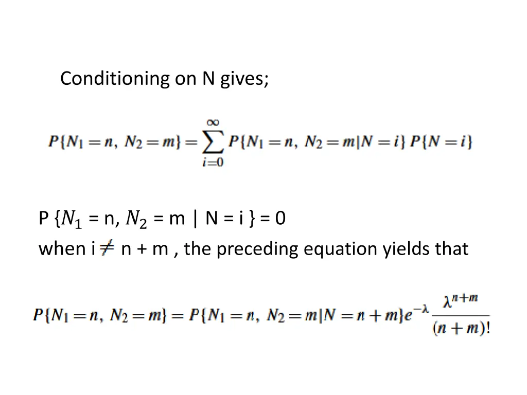 conditioning on n gives