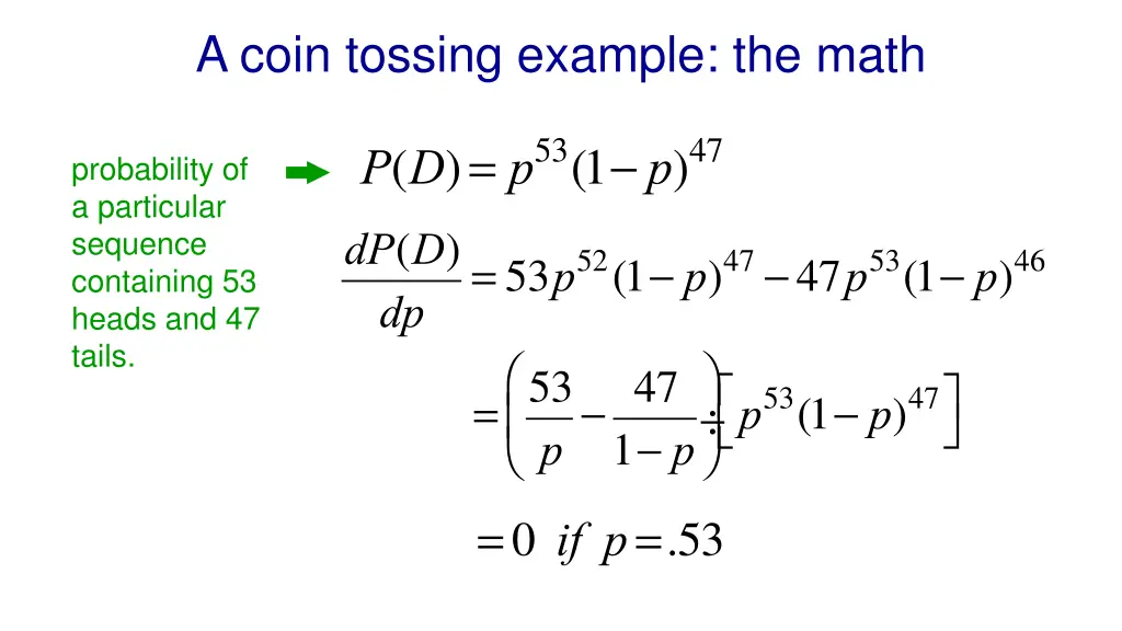 a coin tossing example the math