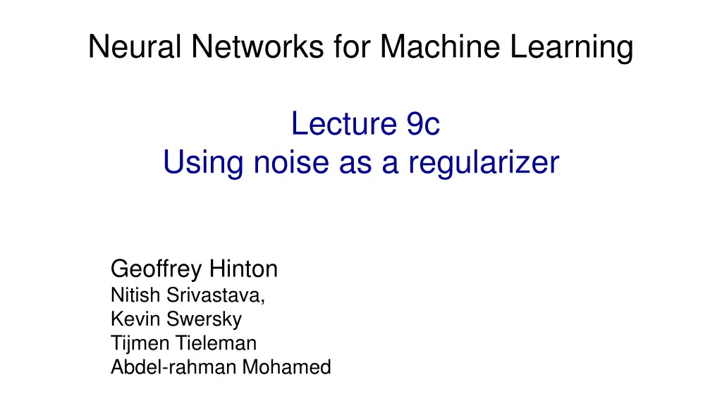 neural networks for machine learning 2