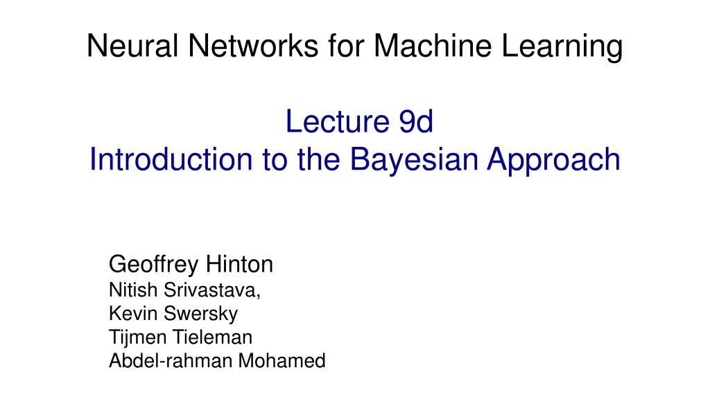 neural networks for machine learning 3