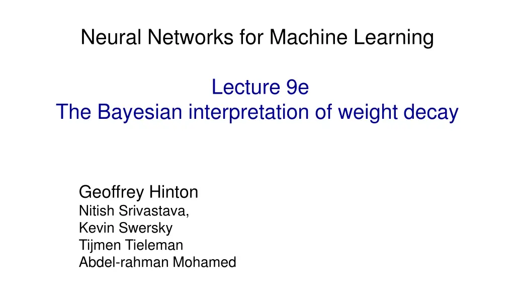 neural networks for machine learning 4