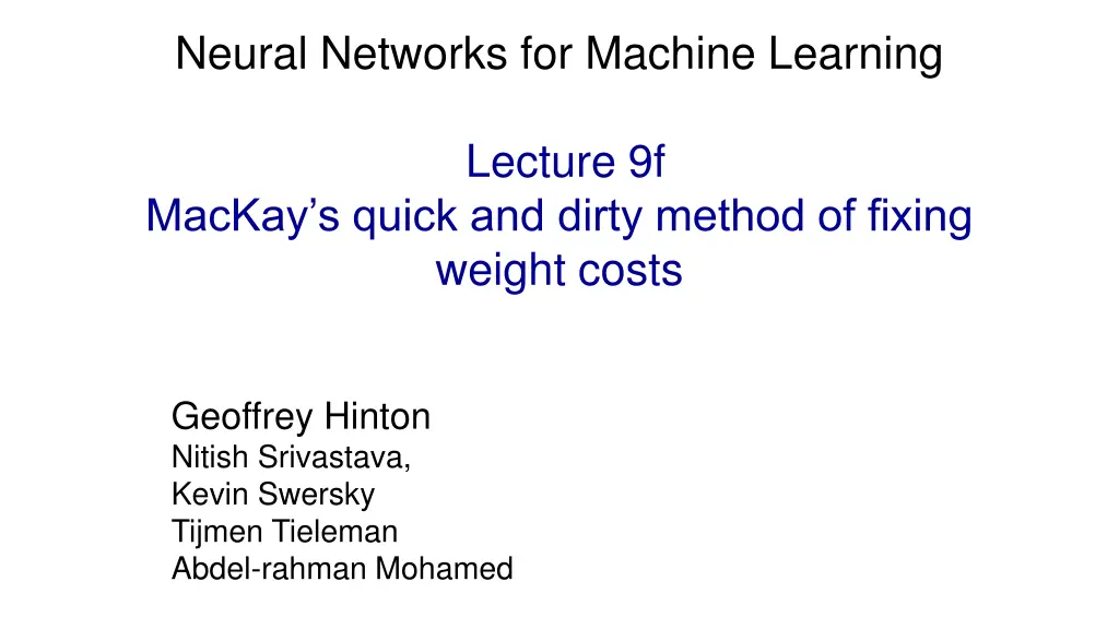 neural networks for machine learning 5