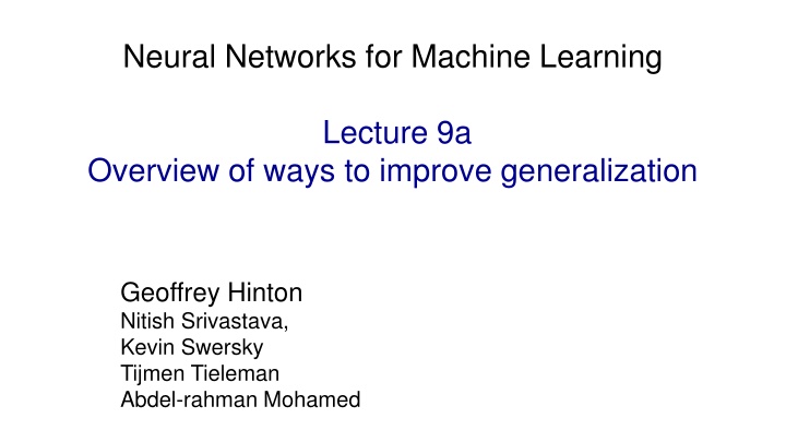 neural networks for machine learning