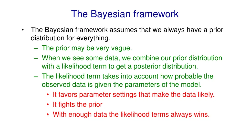 the bayesian framework