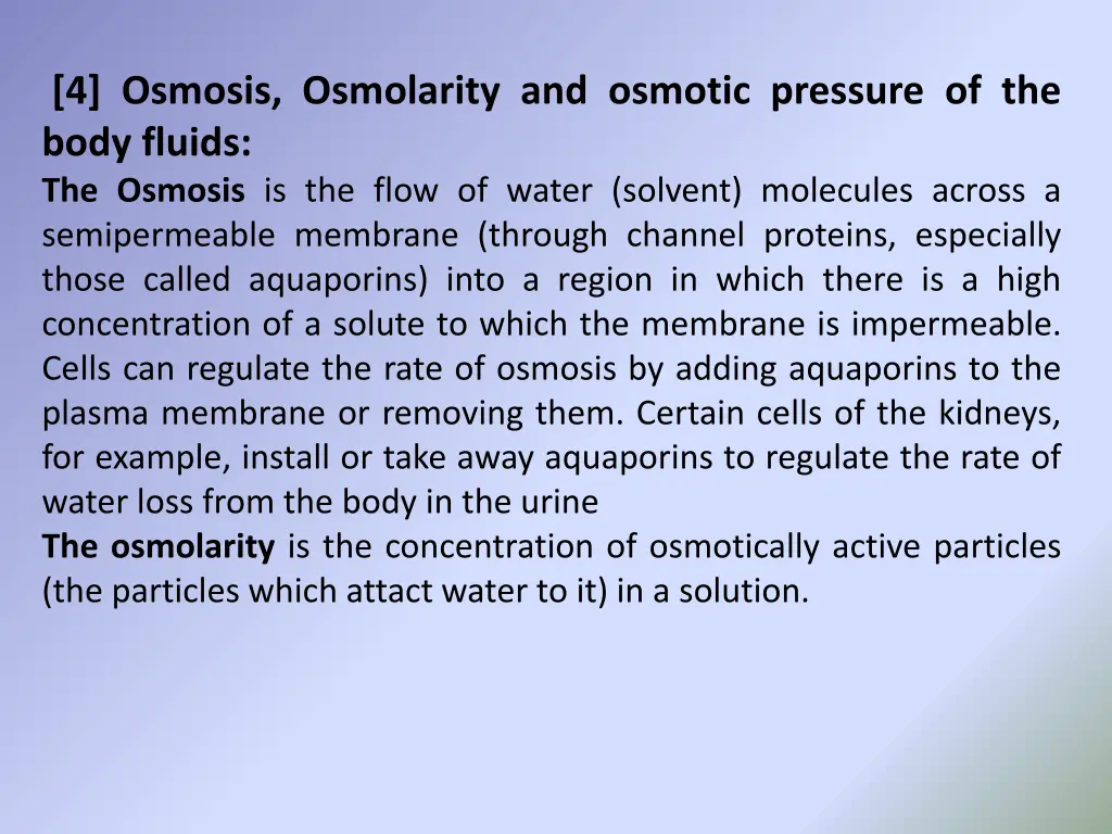 4 osmosis osmolarity and osmotic pressure